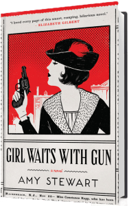 girl waits with gun